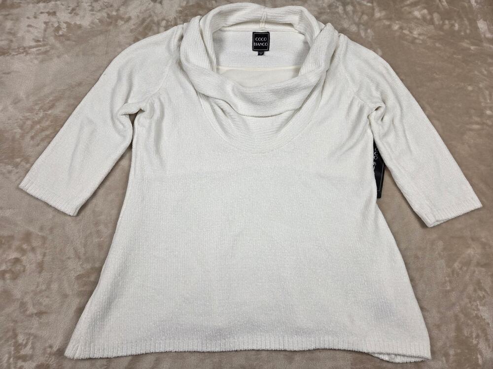 Coco Blanco White Cowl Neck Sweater